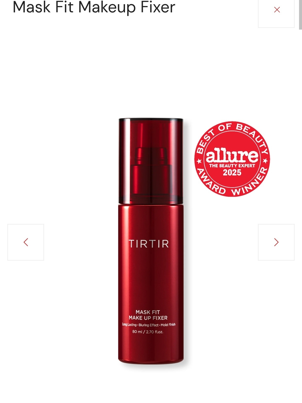 Tirtir Mask Fit Makeup Fixer – BNIB